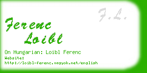 ferenc loibl business card